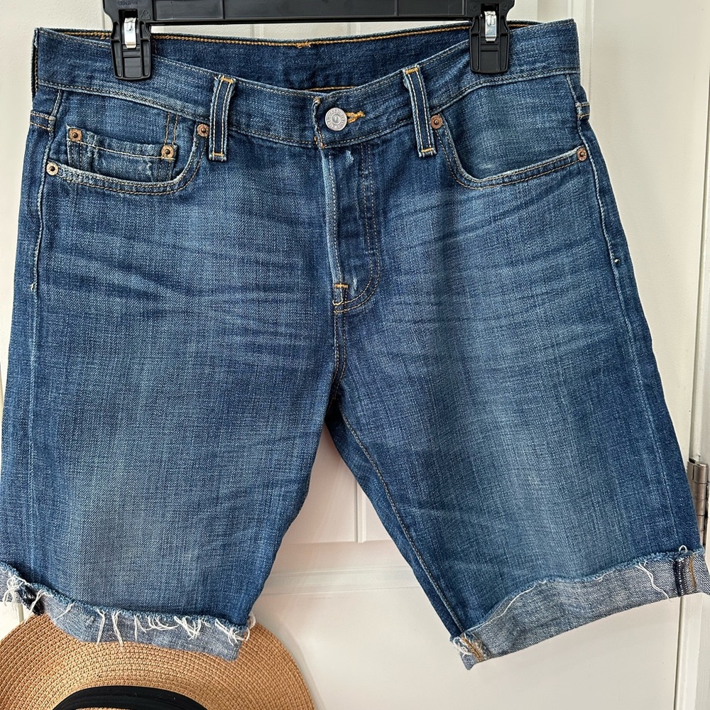 Levi's Women's Blue Denim Bermuda Shorts